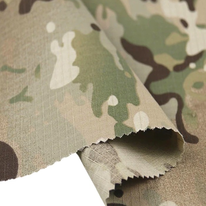 Jual Bahan Kain Polycotton Ripstop Loreng Camo Fabric Multicam