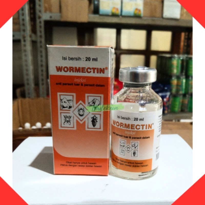 Jual Wormectin Injeksi 20ml Obat Scabies Kudix Cacing Caplax