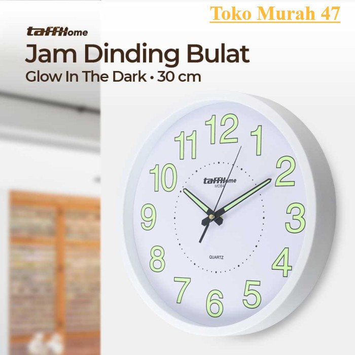 Jual Jam Dinding Bulat Quartz Menyala Dalam Gelap Glow In The Dark