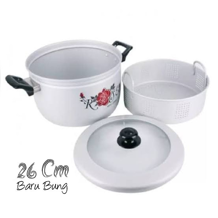 Jual Panci Kukus Dandang Steamer Rice Cooker 26 Cm Panca Guna