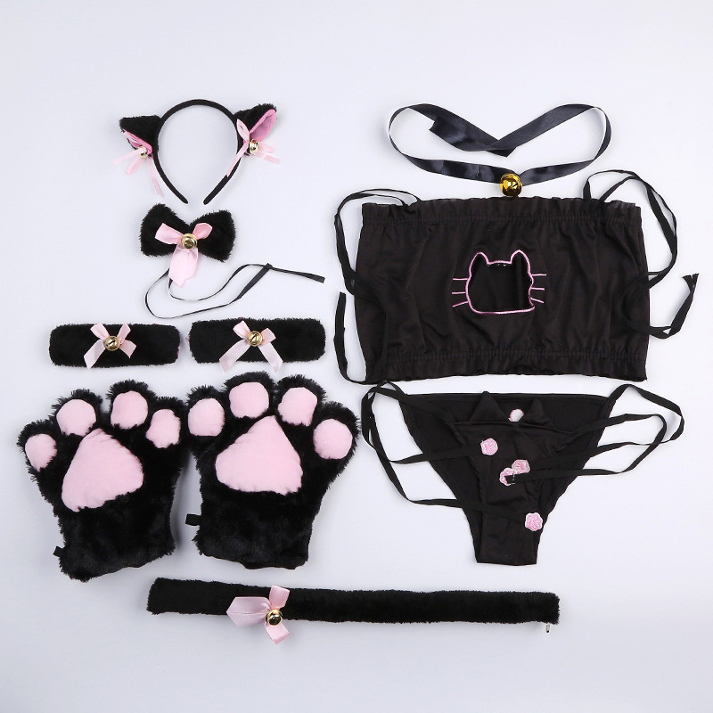 Jual Japanese Anime Cat Girl Bra Panties Set Women Sexy Lingerie