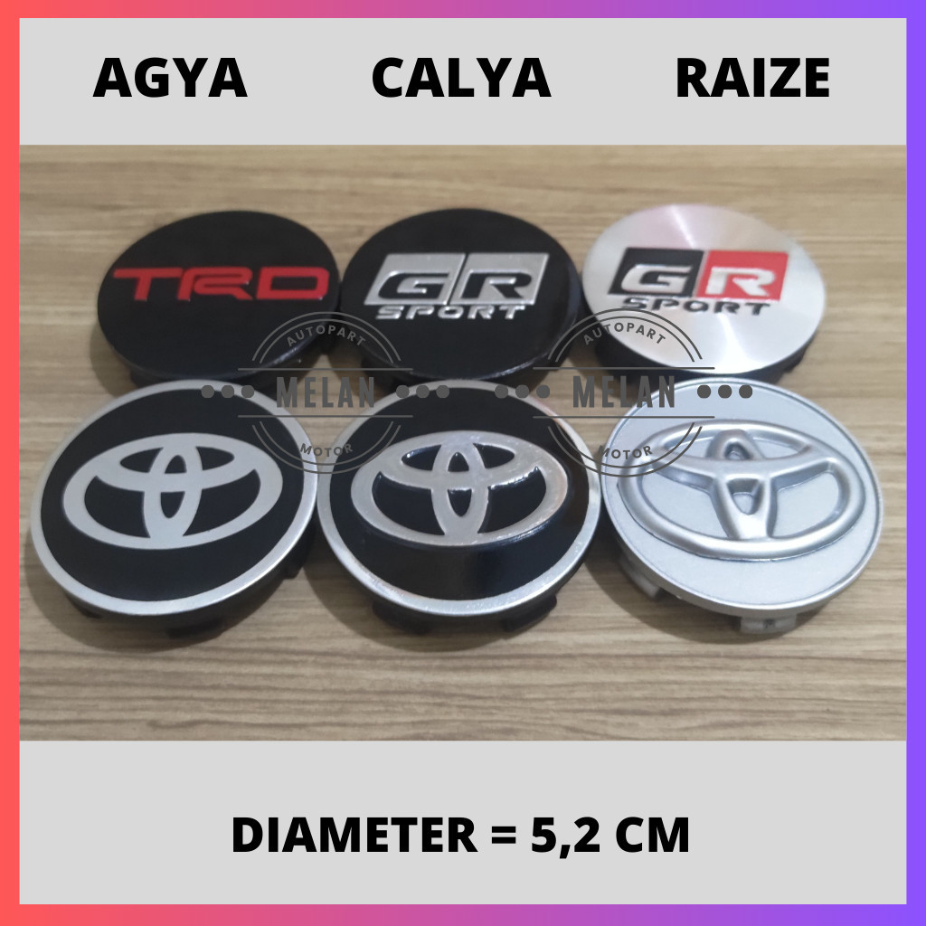 Jual Dop Roda Atau Tutup Velg Toyota Agya Calya Raize Diameter Cm