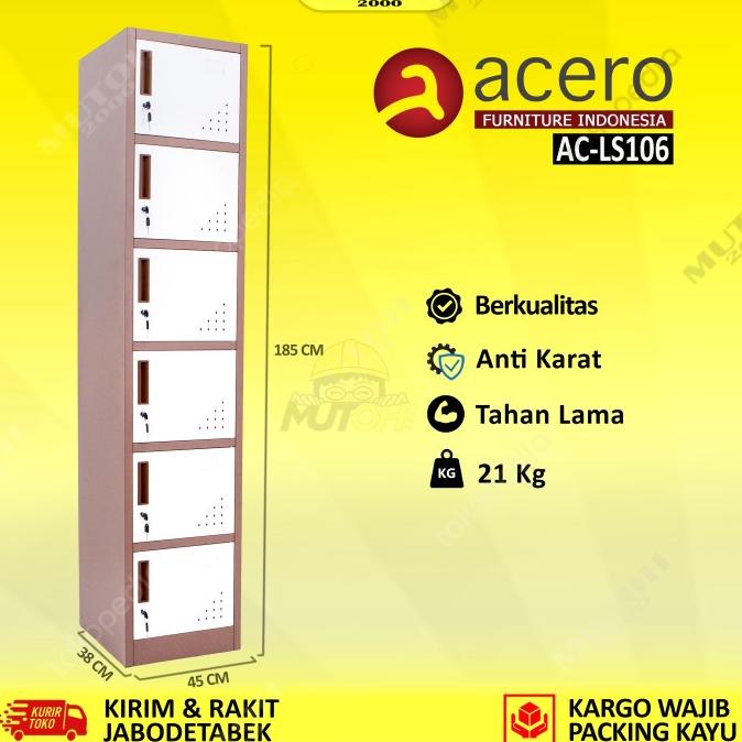 Jual Acero Ac Ls106 Loker Besi 6 Pintu Locker Besi 6 Pintu Berkualitas