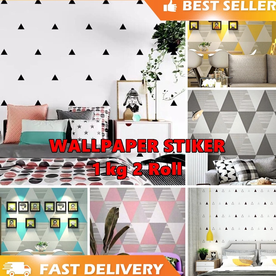 Jual Kef Wallpaper Dinding Cm X M M Sticker Segitiga T