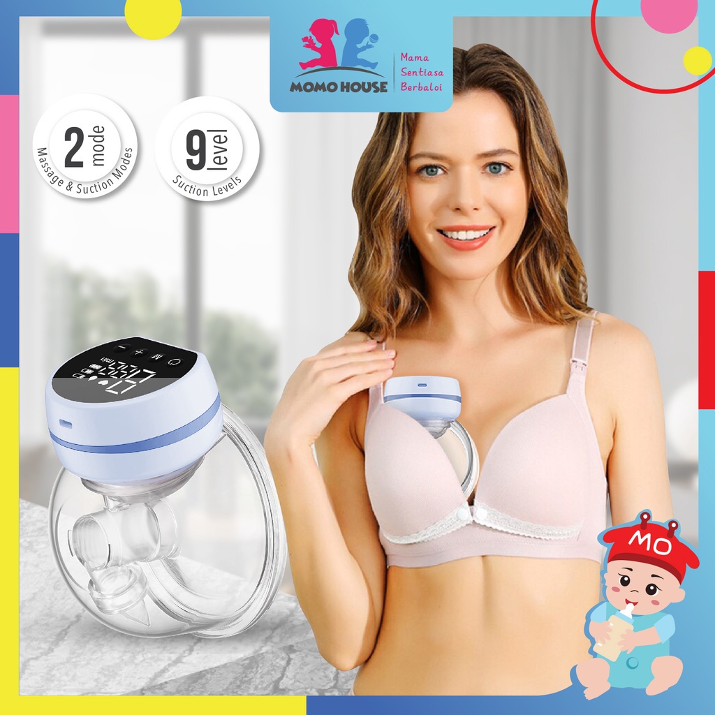 Jual Momo House Pompa Asi Electric Led Handfree Wearable Breast Pump