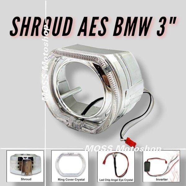 Jual SHROUD BMW 3 Inch MODEL BMW MERK AES SHROUD BMW ANGEL EYE CRYSTAL