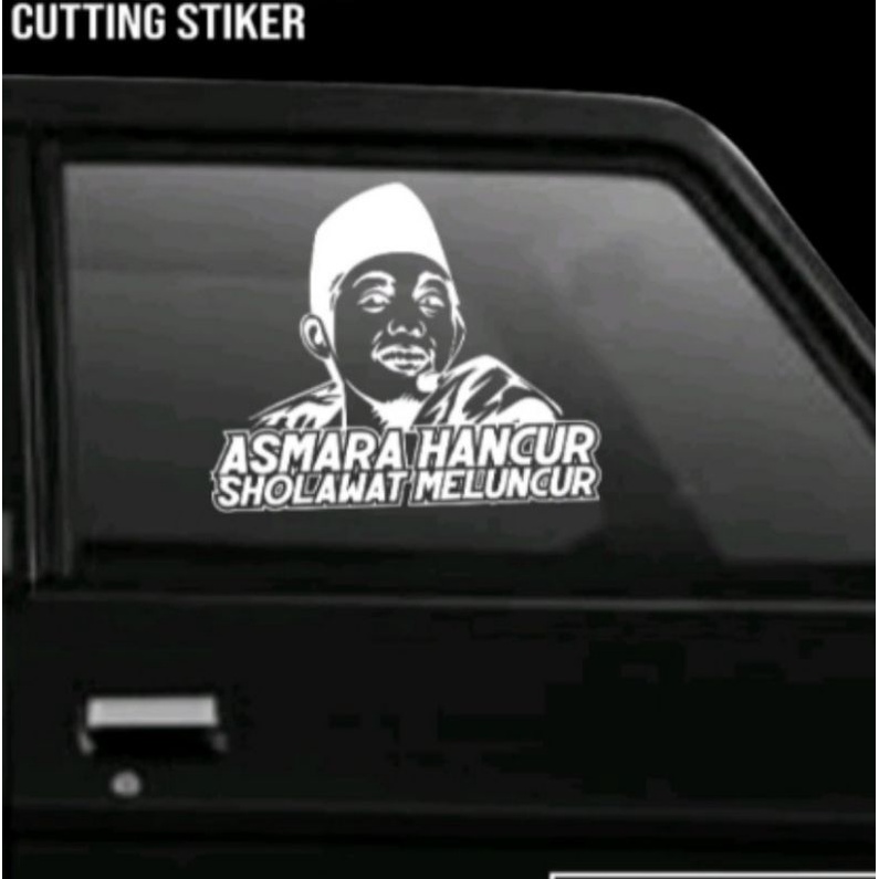 Jual Sticker Cuting Gus Iqdam Kata Kata Asmara Hancur Sholawat Meluncur