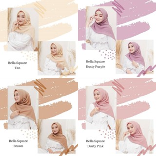 Jual PAKET USAHA 12 PCS HIJAB BELLA SQUARE JILBAB SEGI EMPAT POLYCOTTON