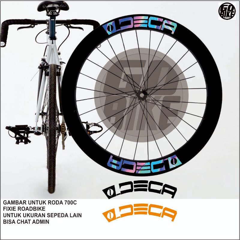 Jual Stiker Velg Sepeda 700c Sticker Rims Sepeda Fixie Roadbike