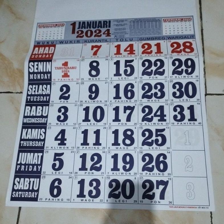 Jual Kalender Tanggalan Terlengkap Dan Terbaru Tahun Gass