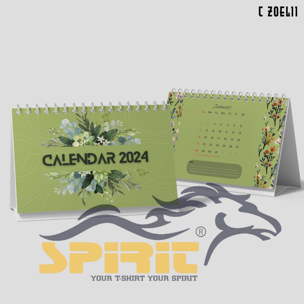 Jual Kalender Meja Tahun 2024 Bunga Full Color Aesthetic L Kalender