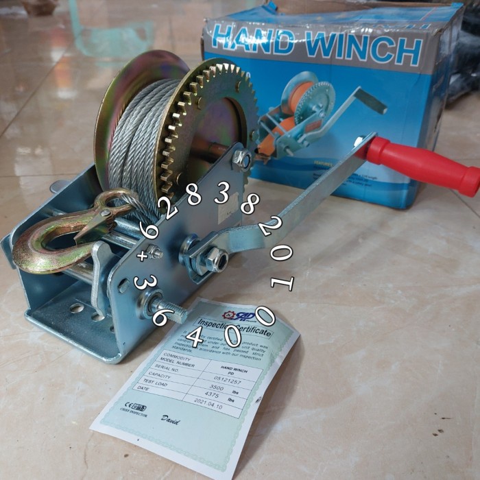 Jual Hand Winch 3500 Lbs Katrol Manual Gear 1500 KG Shopee Indonesia