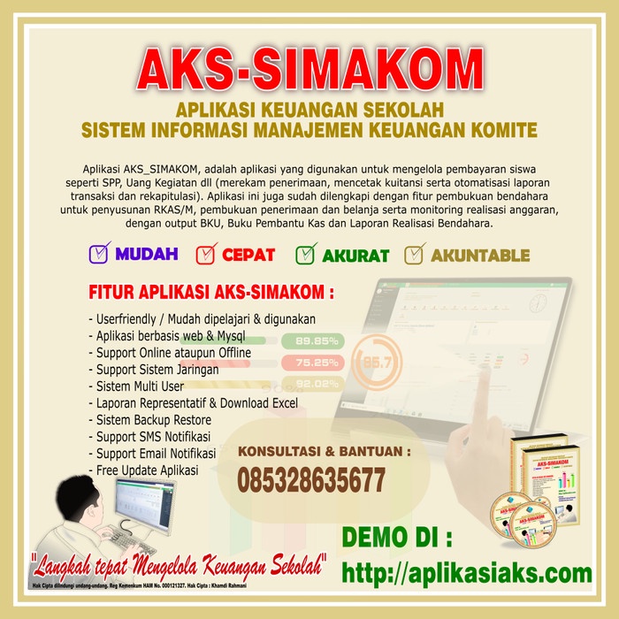 Jual Aplikasi Keuangan Sekolah Penerimaan Spp Dll Dan Pembukuan