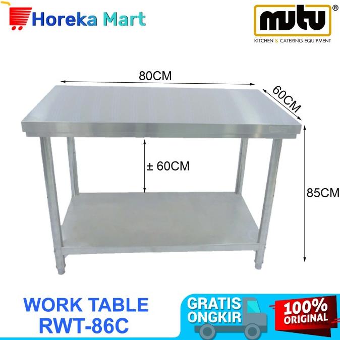 Jual Meja Dapur Mutu Bahan Stainless Panjang Cm Rwt C Shopee