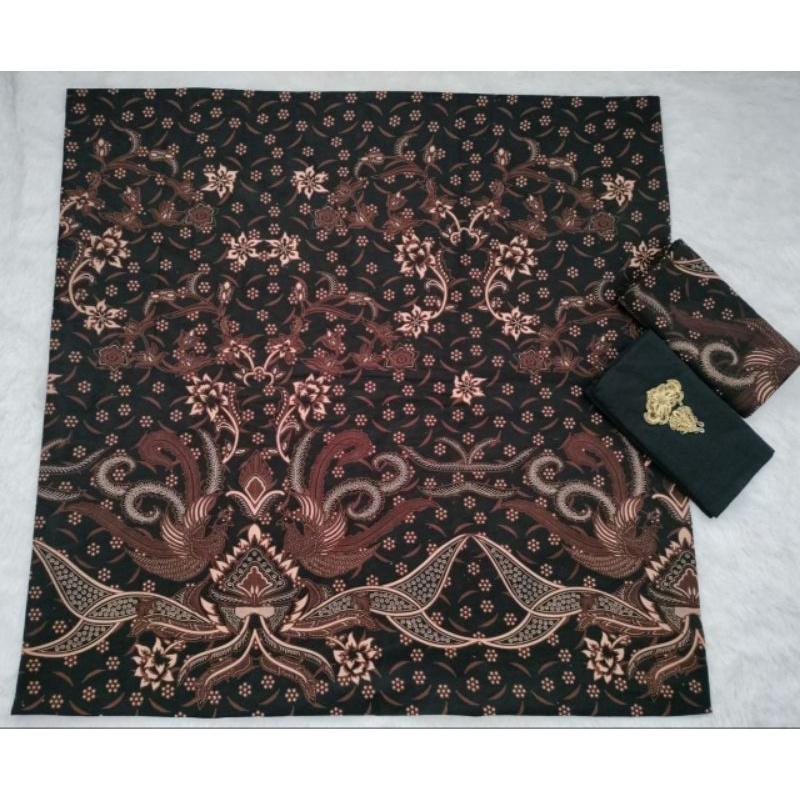 Jual Bahan Kain Batik Pekalongan Bahan Katun Prima Halus Warna Coklat