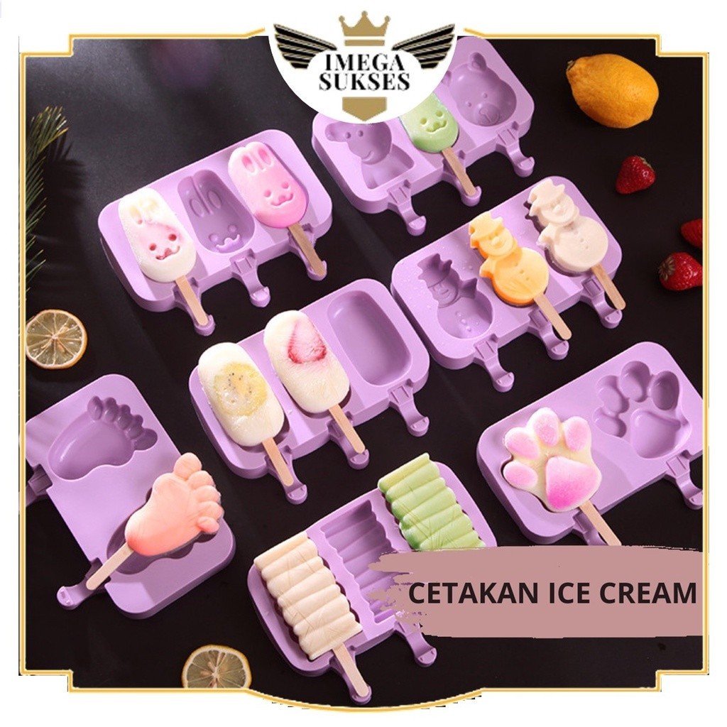 Jual Phg Cetakan Ice Cream Silicon Cetakan Es Krim Karakter Lucu