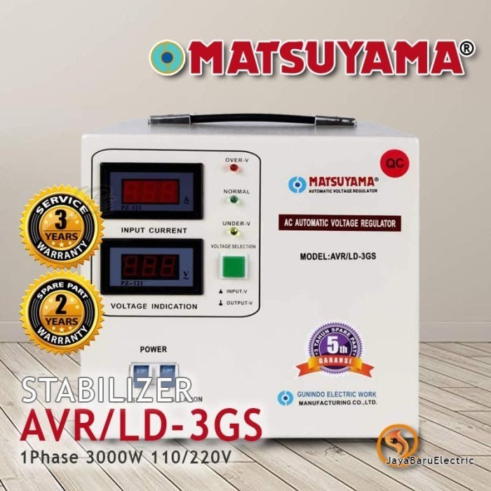 Jual Stabilizer Stavol AVR MATSUYAMA Stavolt 3000 Watt 3kva AVR L 3GS