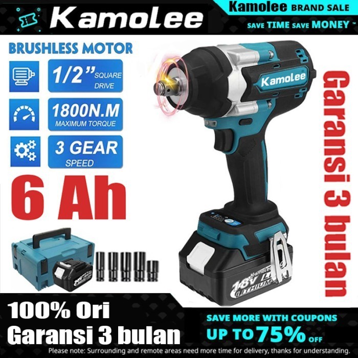 Jual Kamolee Dtw Nm Impact Wrench Cordless Mesin Impact Wrench