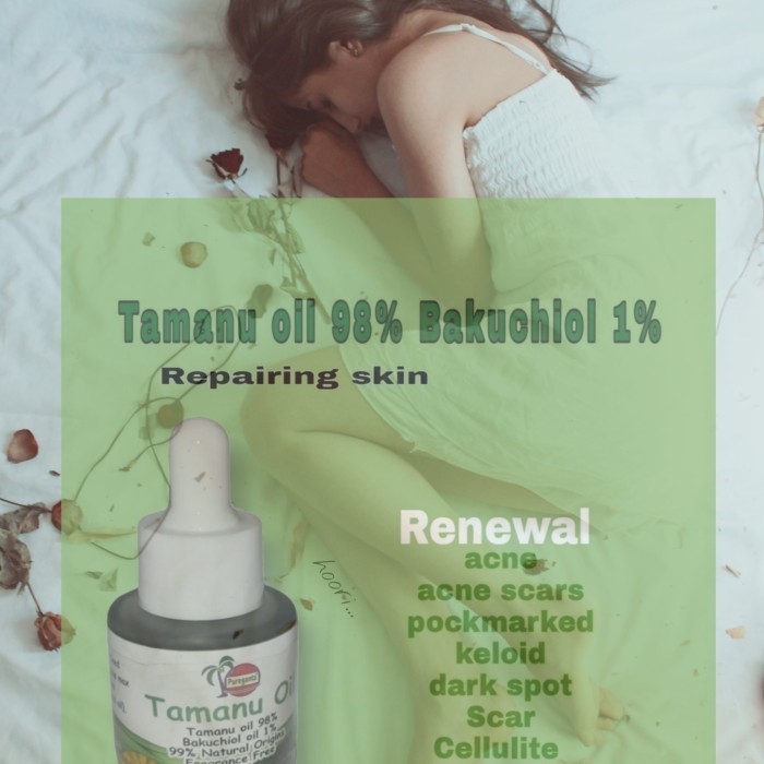 Jual Tamanu Oil Serum Penghilang Bekas Jerawat Bopeng Keloid Scar