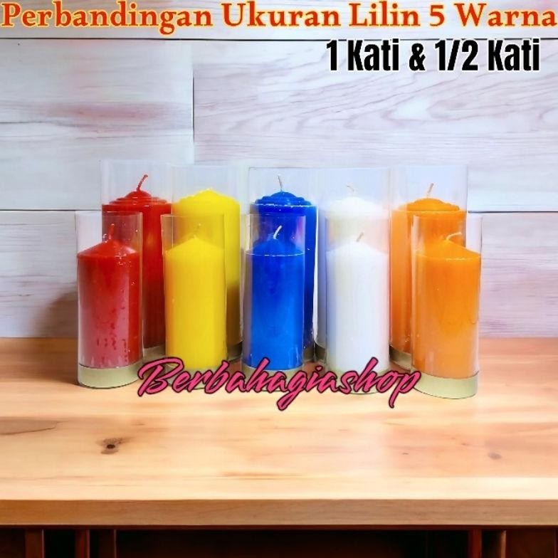 Jual Df Lilin Waisak Warna Ukuran Besar Kati Pancawarna Buddha