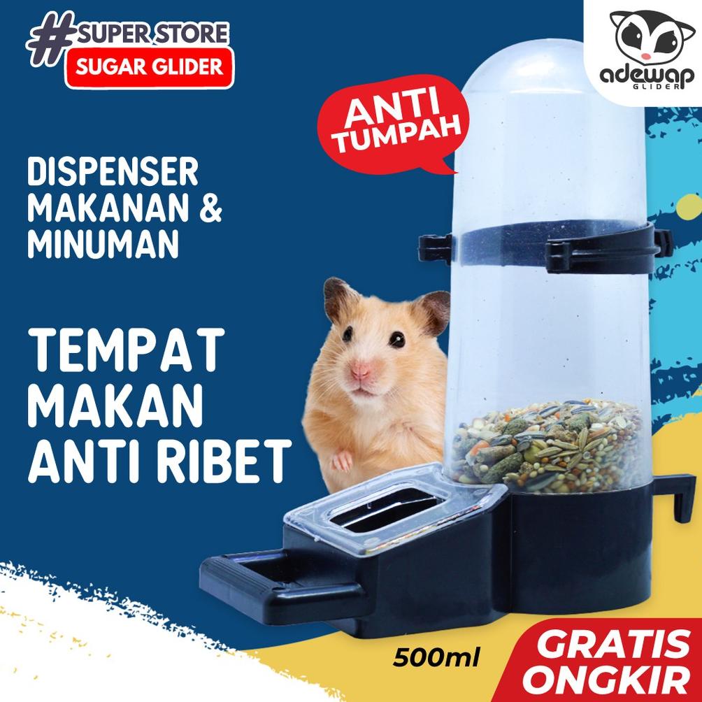 Jual Viral Dispenser Tabung Tempat Makan Minum Hewan Sugar Glider