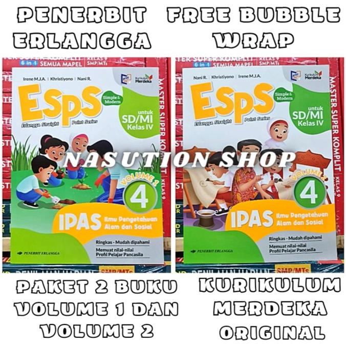 Jual Paket Buku Esps Ipas Kelas Sd Volume Erlangga Kurikulum