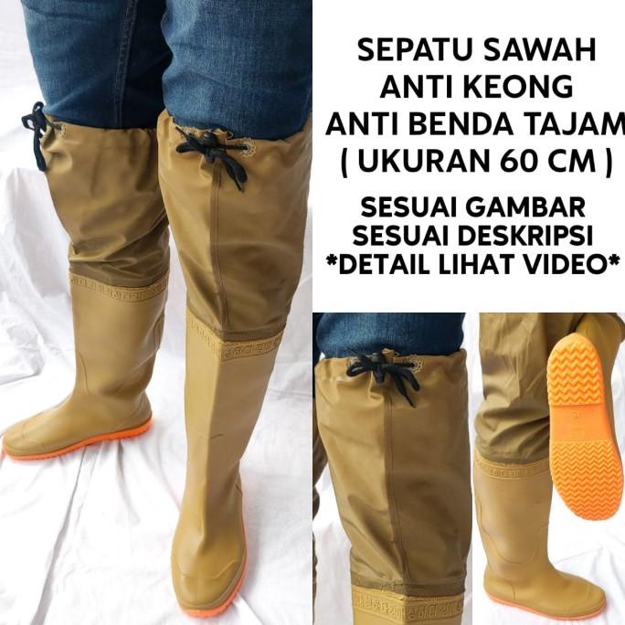 Jual Sepatu Boot Sawah Karet Anti Keong Panjang Cm Shopee Indonesia