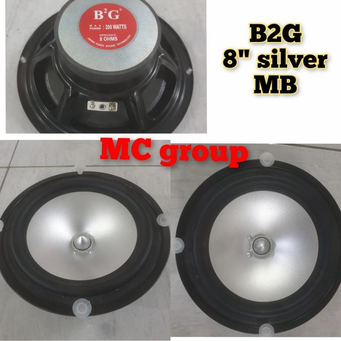 Jual Speaker Woofer B G Inch Silver Magnet Besar Watt B G Mb