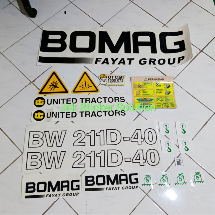 Jual Sticker Vibro Bomag Bw 211D 40 Stiker Alat Berat Shopee Indonesia