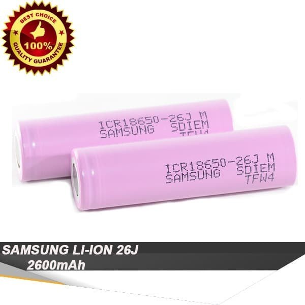 Jual SAMSUNG Battery Li Ion ICR 18650 26J 2600mAh Original Shopee