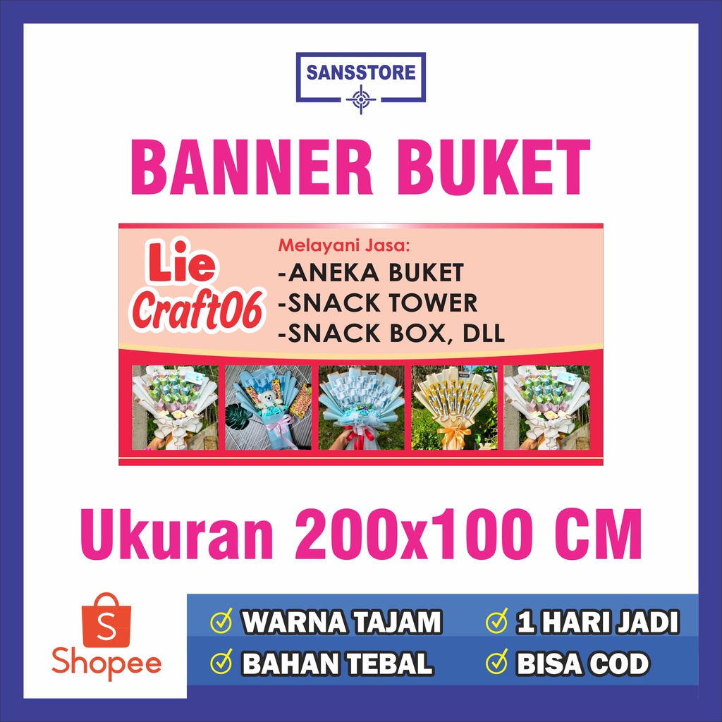 Jual Banner Buket Spanduk Buket Benner Bener Baliho Shopee Indonesia