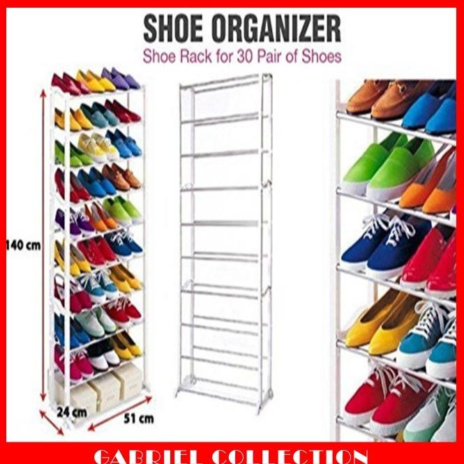 Jual PRODUK BARU SHENAR AMAZING SHOE RACK RAK HIJAB GANTUNG SUSUN BESI