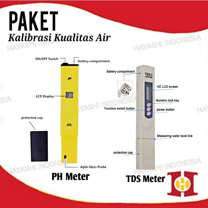 Jual PAKET Alat Ukur PH Meter Dan TDS Tester Hidroponik Kualitas Air