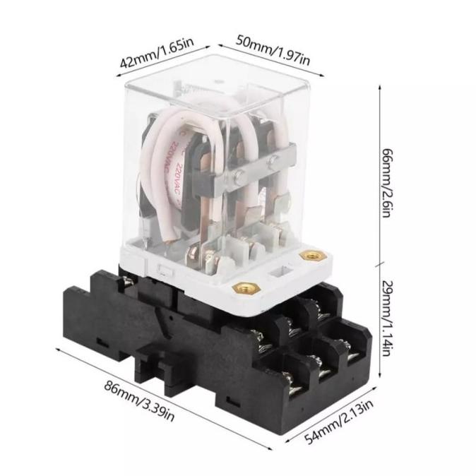 Jual DELLAS Relay 40A JQX 38F Relay Heavy Duty 40A 12v 220v Relay 3ch