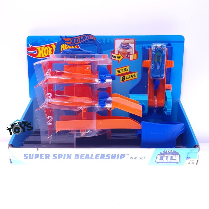 Jual Cod Hot Wheels Super Spin Dealership Playset Bisa Gojek Shopee Indonesia