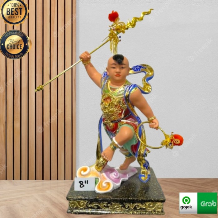 Jual Original Patung Dewa Nezha Nacha Naca Full Kayu Taiwan