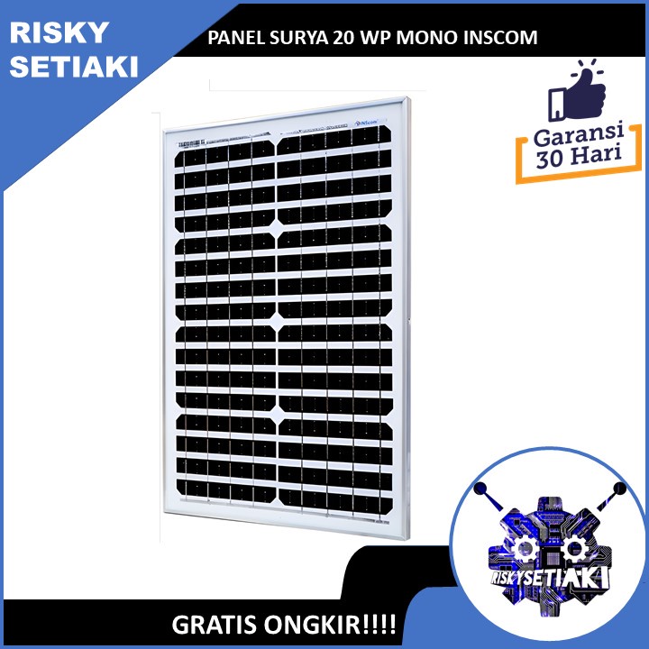 Jual SOLAR PANEL 20W SOLAR CELL 20 WATT PANEL SURYA 20 WP MONO INSCOM