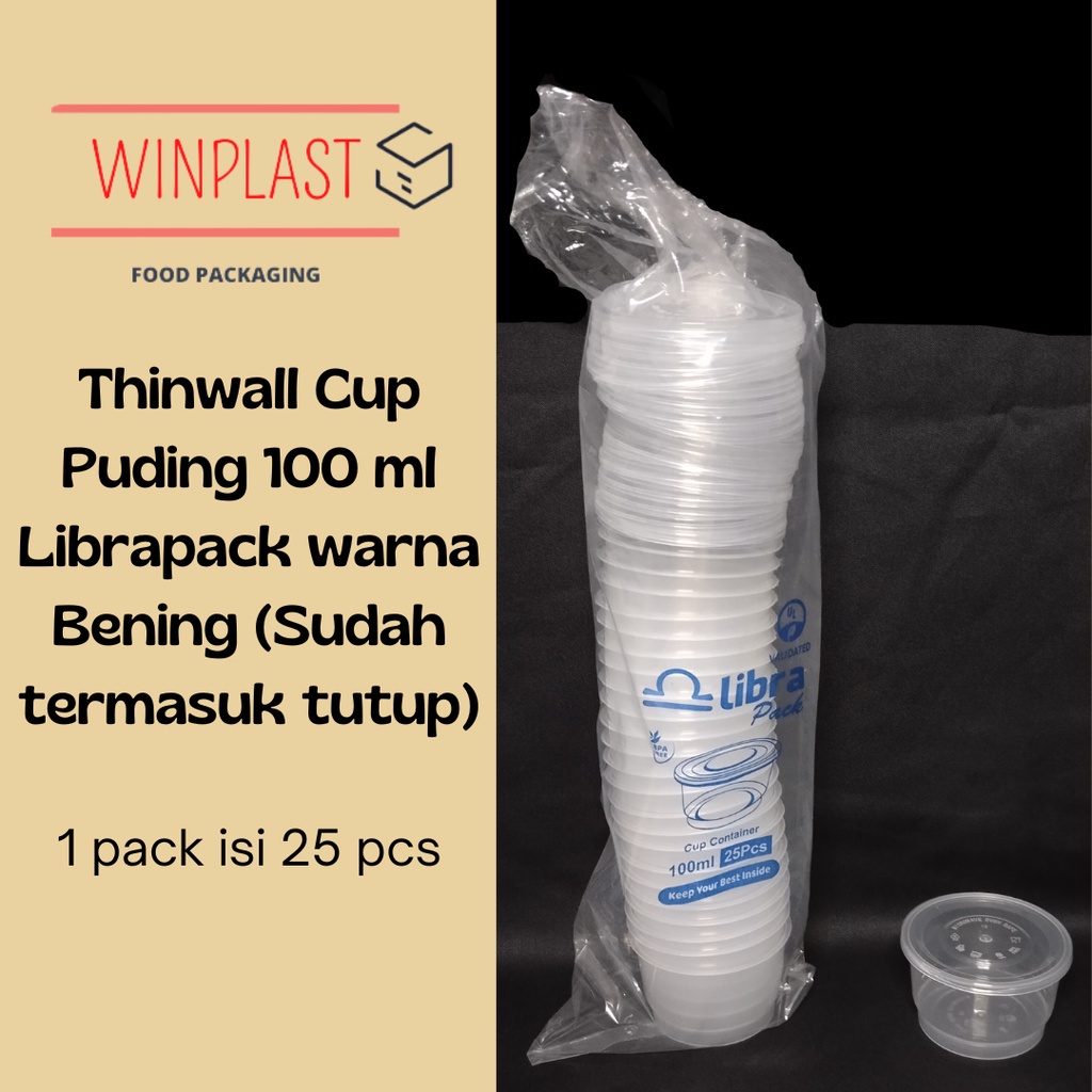 Jual Libra Pack Thinwall Cup Puding Ml Isi Pcs Shopee Indonesia