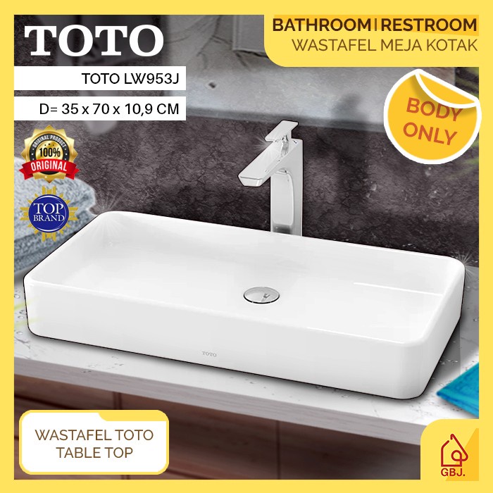 Jual Wastafel Meja Kotak Toto Lw J Body Only Washtafel Cuci