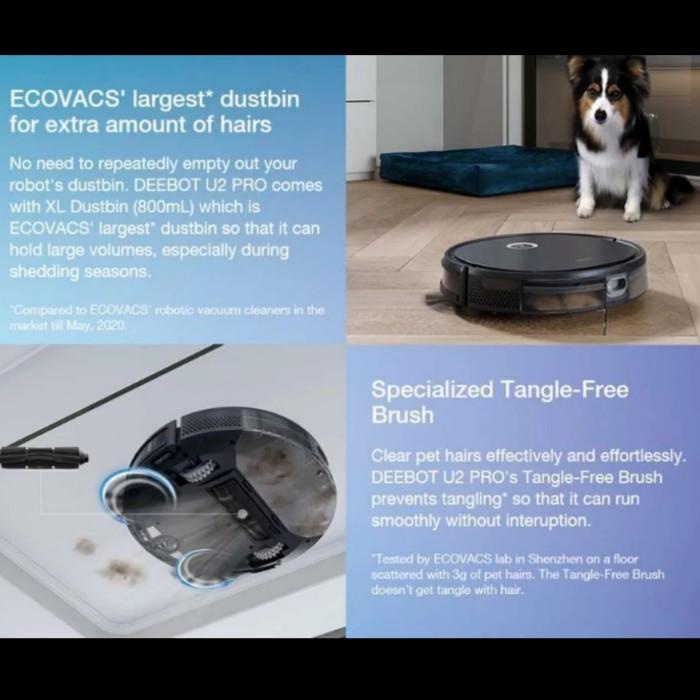 Jual Ecovacs Deebot U Pro Robot Vacuum Cleaner Automatic Sapu Pel