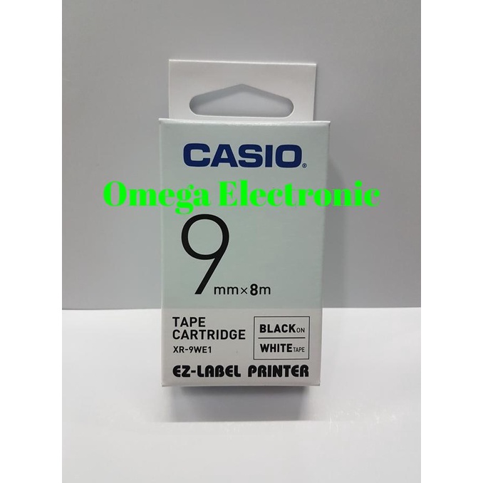 Jual EZ Label Printer XR 9WE1 9mm Black On White Tape Label Casio