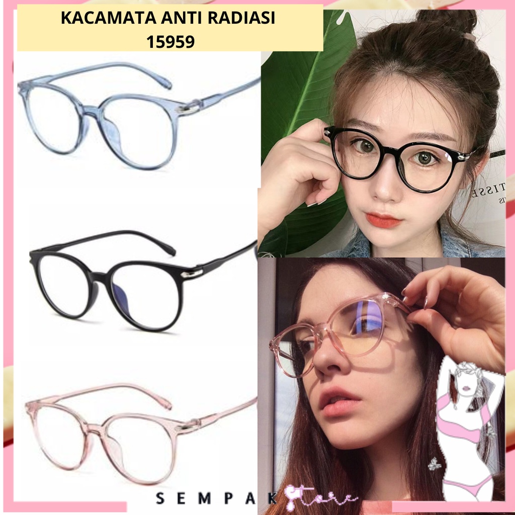 Jual SS KACAMATA ANTI RADIASI KACA MATA 15959 Wanita Pria Frame