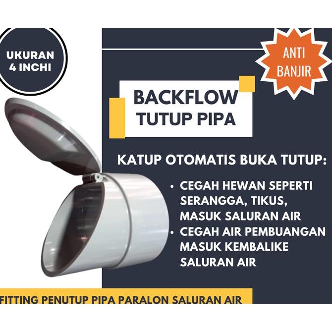 Jual Tutup Pipa Pvc Paralon Saluran Pralon Air Anti Banjir Ukuran