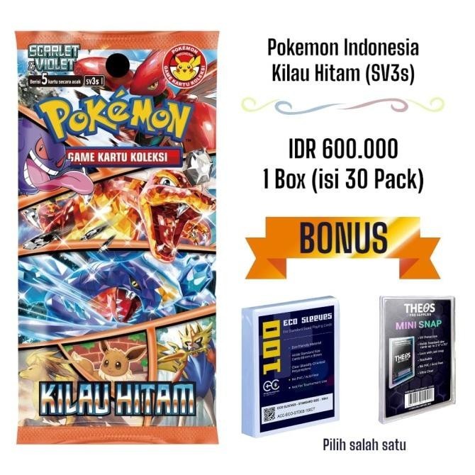 Jual KARTU POKEMON INDONESIA KILAU HITAM SV3S BOOSTER BOX BONUS