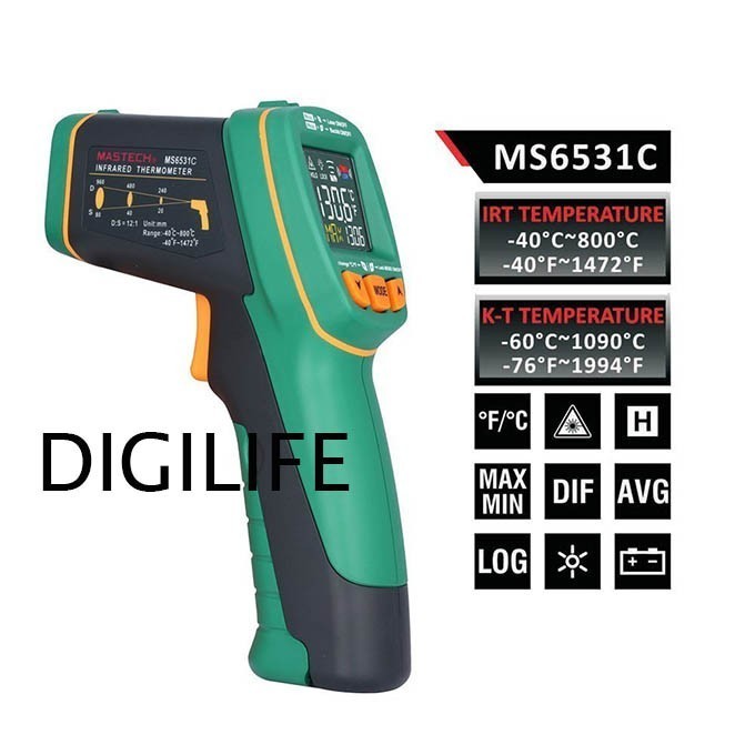 Jual Infrared Thermometer Mastech Ms6531C Pyrometer Ir Thermogun Ms