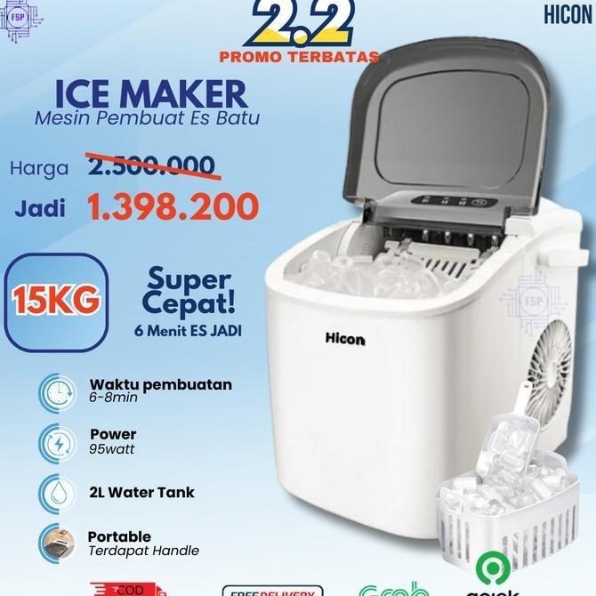 Jual Hicon Hzb M Ice Maker Kg Mesin Pembuat Es Batu Rumah Cafe