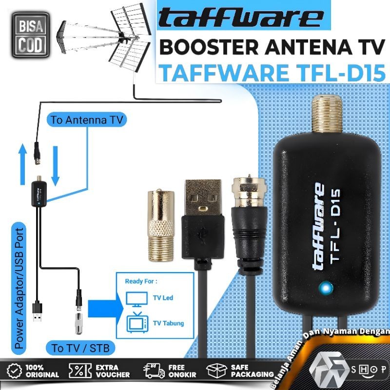 Jual Penguat Sinyal Antena Tv Digital Amplifier Signal Booster Hd Dvb