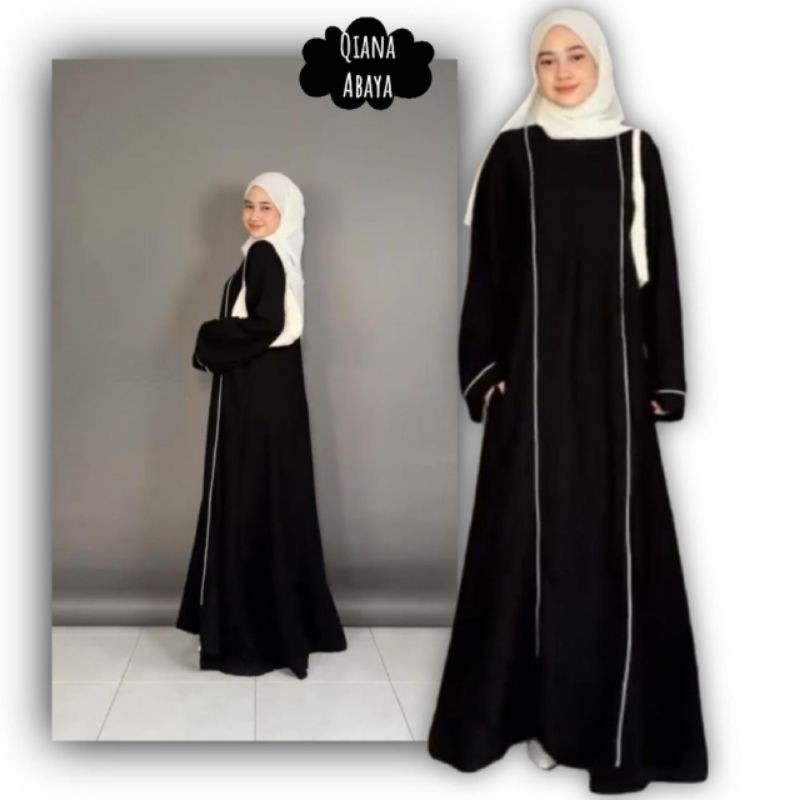 Jual Abaya Polos Basic Lis Abaya Hitam Turkey Syari Umroh Bahan