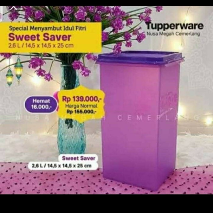 Jual Sweet Saver 2 6L Toples Tupperware Shopee Indonesia