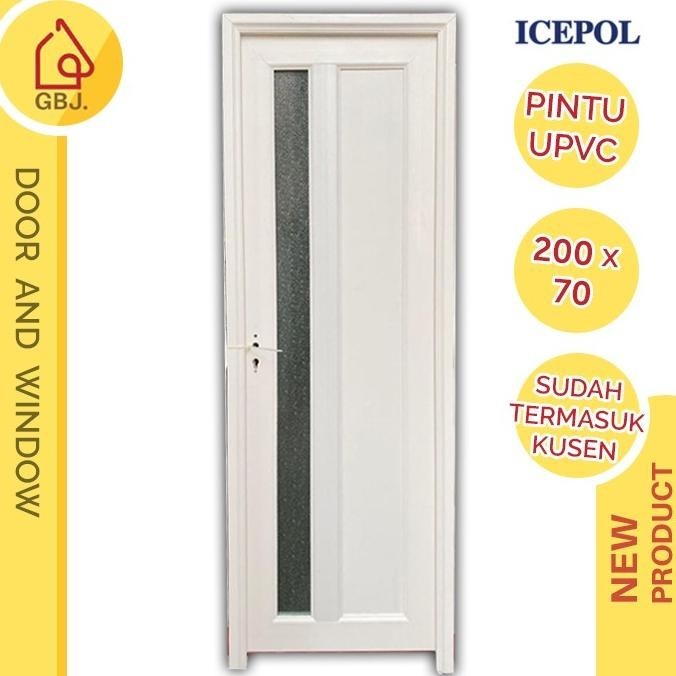 Jual Jual Pintu Kamar Mandi Upvc 200 X 70 Handle Pintu Kusen Icepol